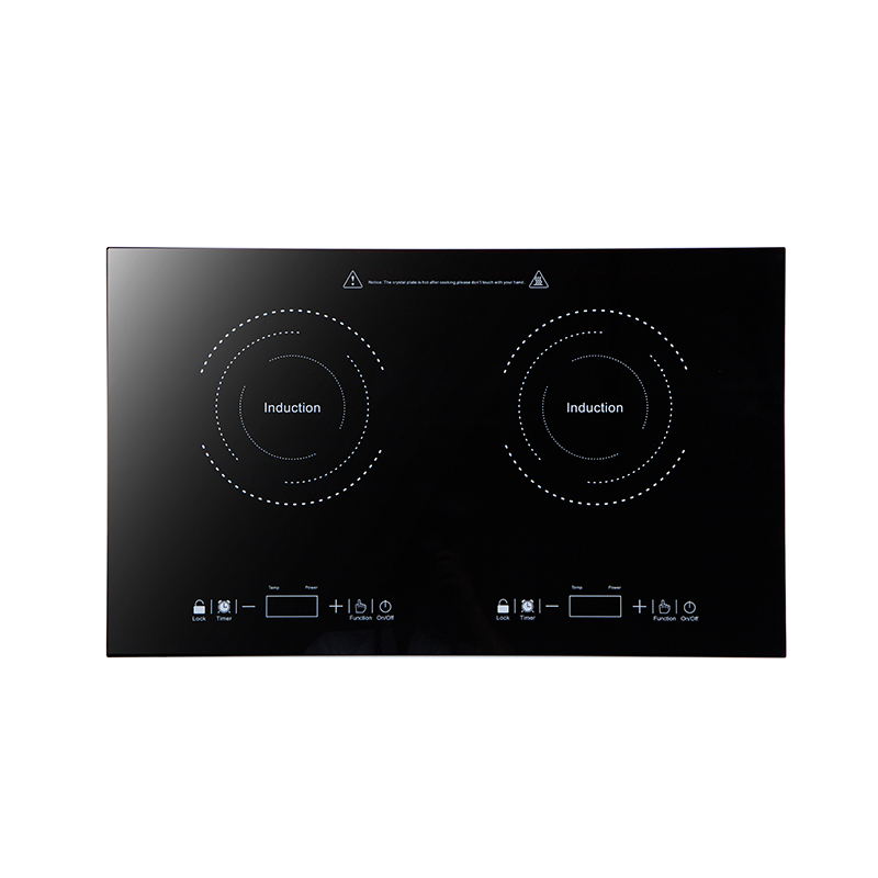 Placa de inducción portátil de doble quemador con múltiples cabezales, placa de cocción para cocinar con función Power Share 1800W (1800W+1300W), AM-D209H