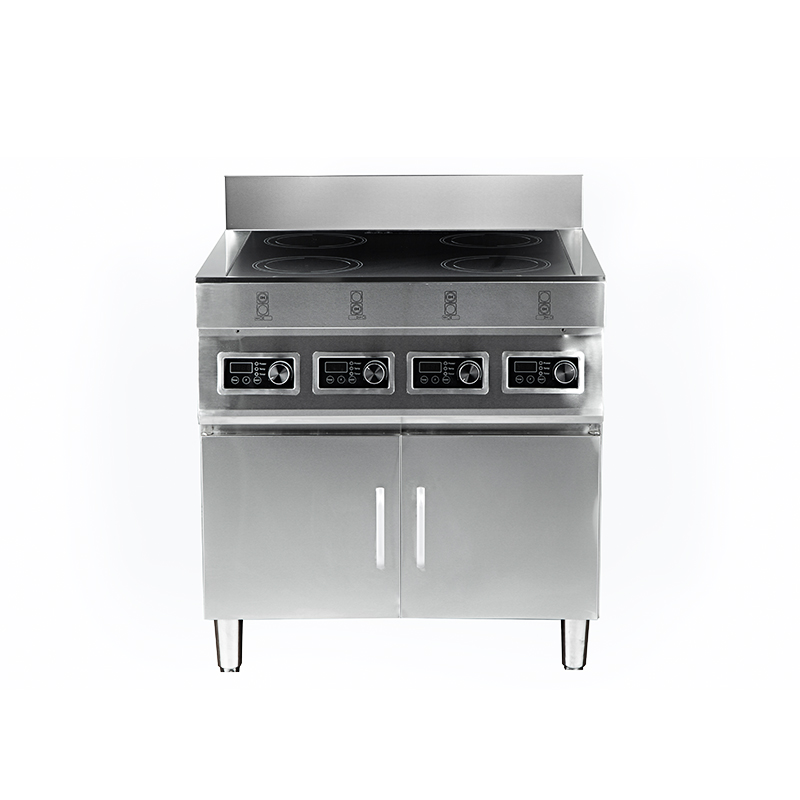 Encimera de cocina comercial de cuatro quemadores, cocina de inducción de 3500/5000 vatios con sensor táctil y pantalla LED, AM-TCD403C