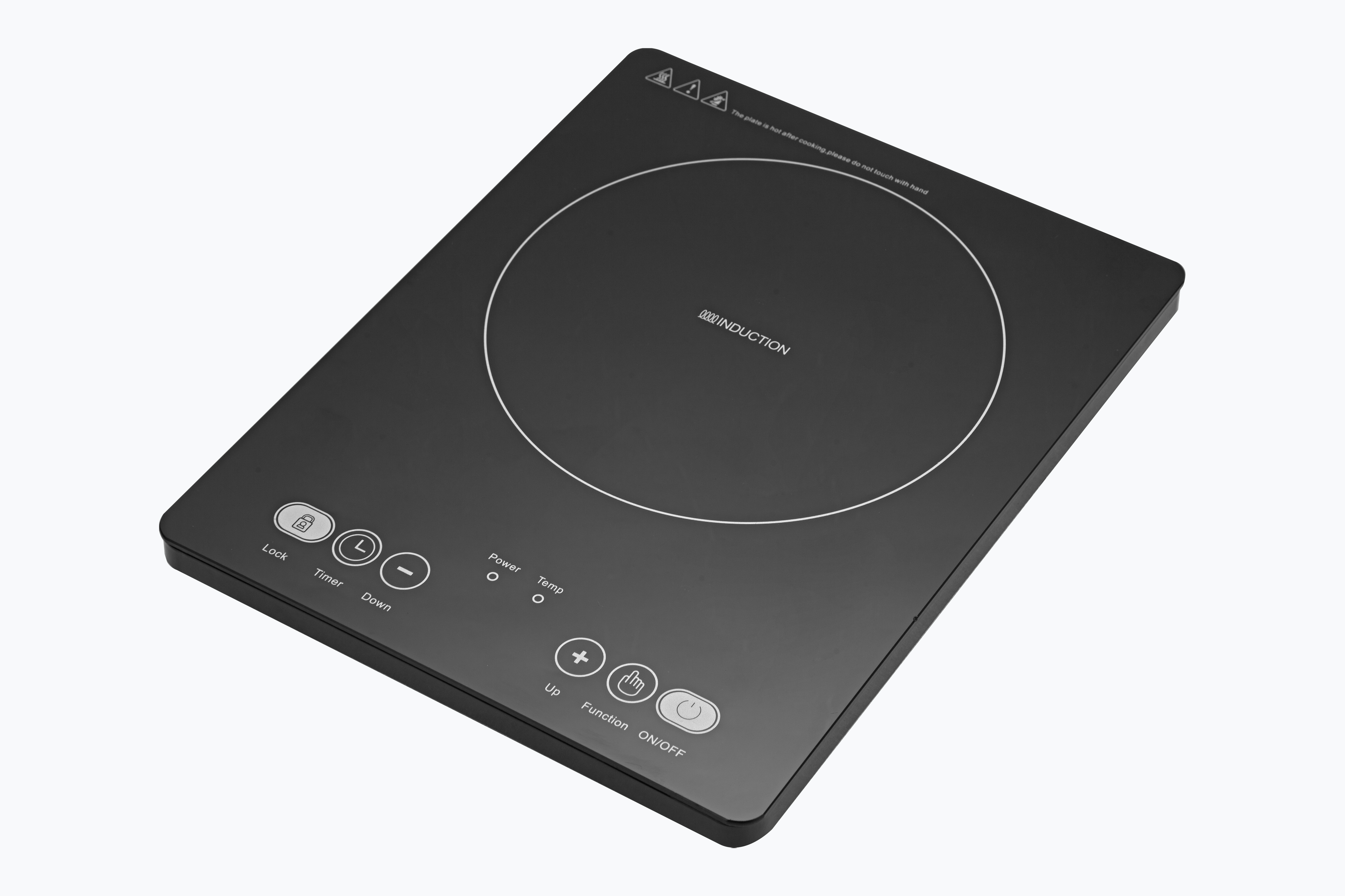 Cocina de inducción doméstica de un solo quemador personalizable, protección contra sobretensión y sobretensión, control táctil con sensor multifuncional, pantalla LED, bloqueo de seguridad para niños, AM-D122