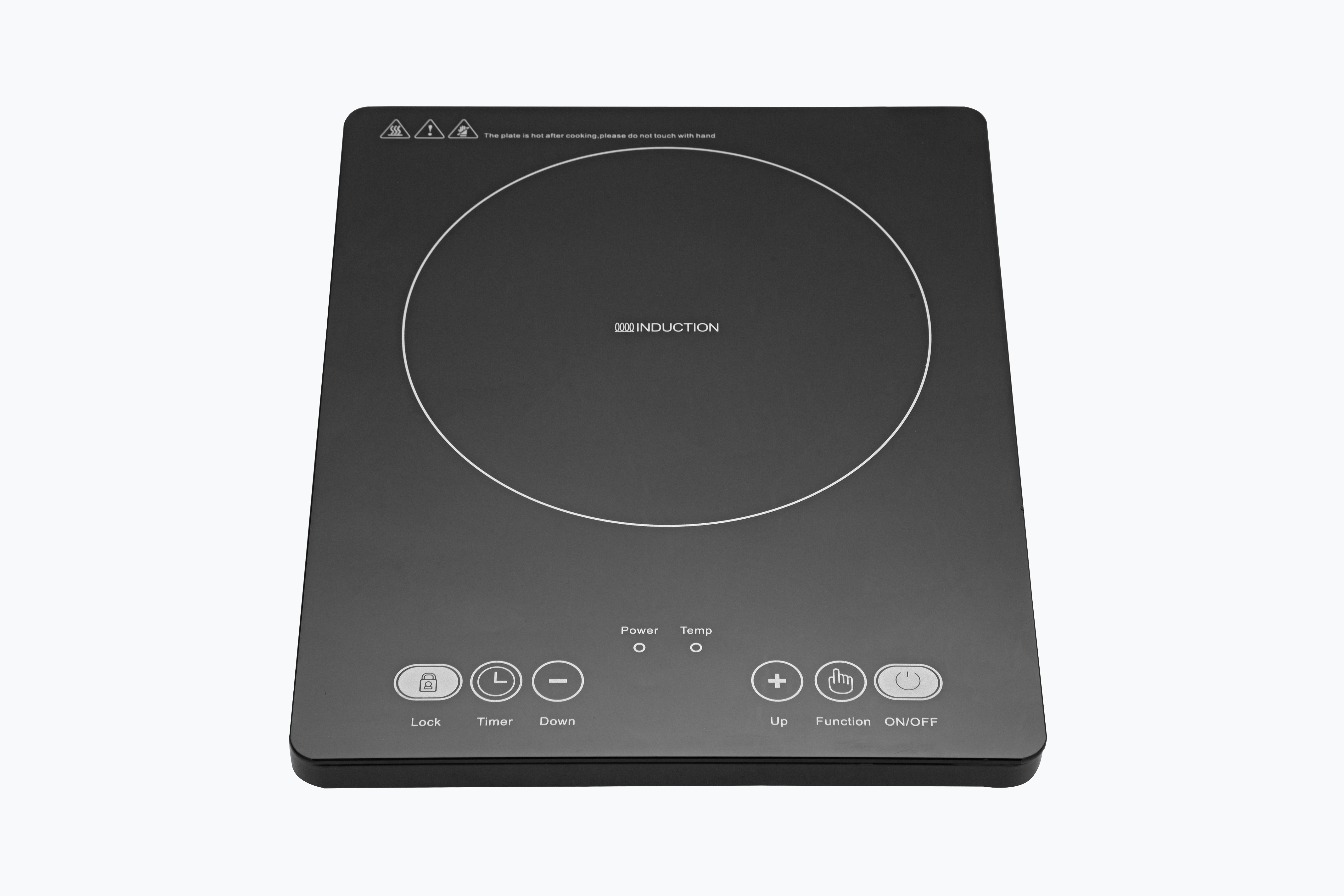 Cocina de inducción doméstica de un solo quemador personalizable, protección contra sobretensión y sobretensión, control táctil con sensor multifuncional, pantalla LED, bloqueo de seguridad para niños, AM-D122